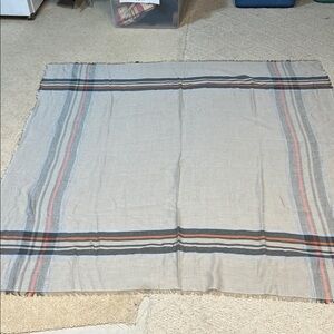 L.L.Bean Wool Blend Striped Scarf Made in Italy